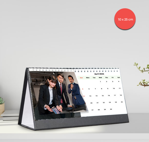 Monthly Japanese calendar design with your photos for a personalized desk calendar.