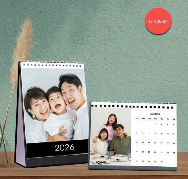 Order your 2026 yearly calendar with custom images, designed in Japan
