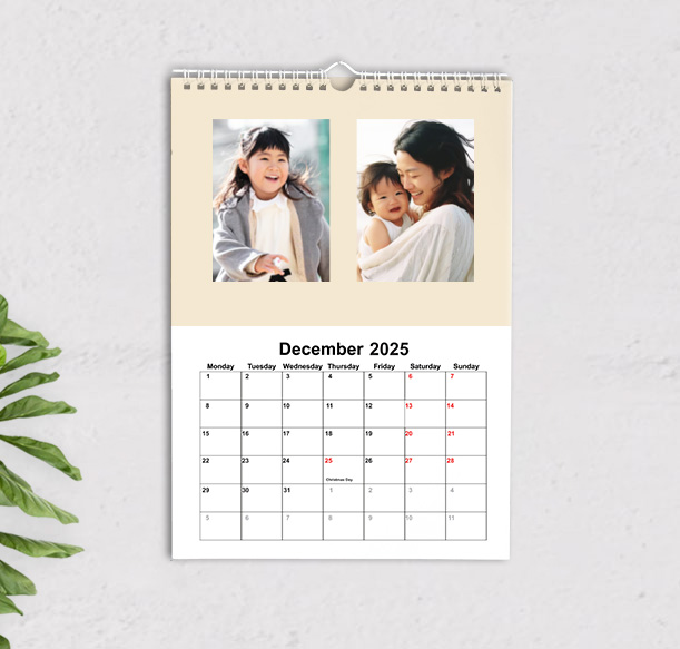  Custom A3 portrait wall calendar for family occasions - photo wall calendars