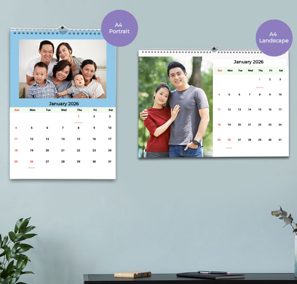 Couple wall calendar
