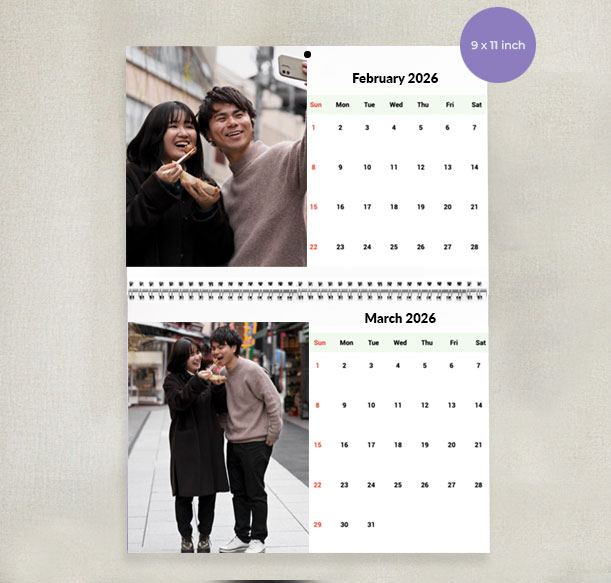 A4 portrait wall calendar featuring travel photos - japanese calendar 2025
