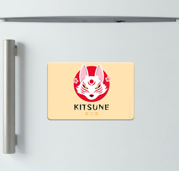 Bulletin board with best Japanese gifts and souvenir fridge magnets