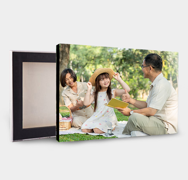 Personalised hardcover photo book of a family