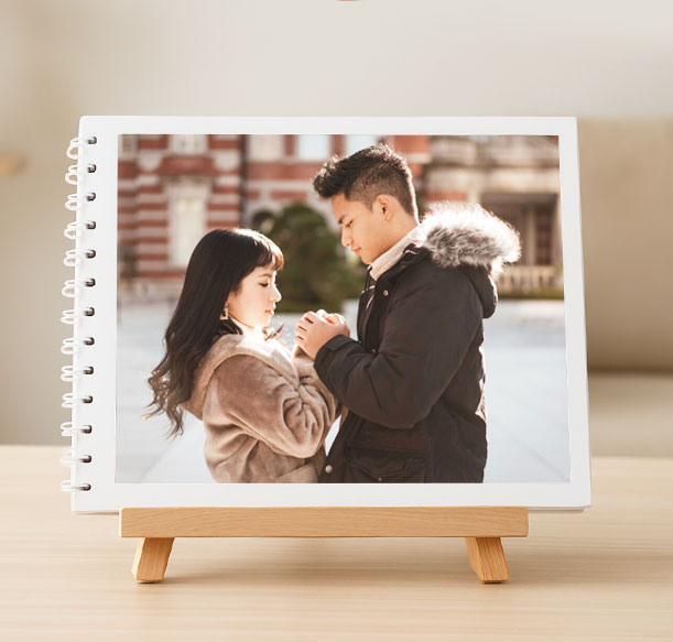 Personalized Hardcover Photo Book – Father and Baby Memory Album in Japan