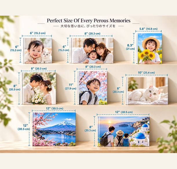 プレミアムハードカバーフォトアルバム – 高品質な記念品（東京）