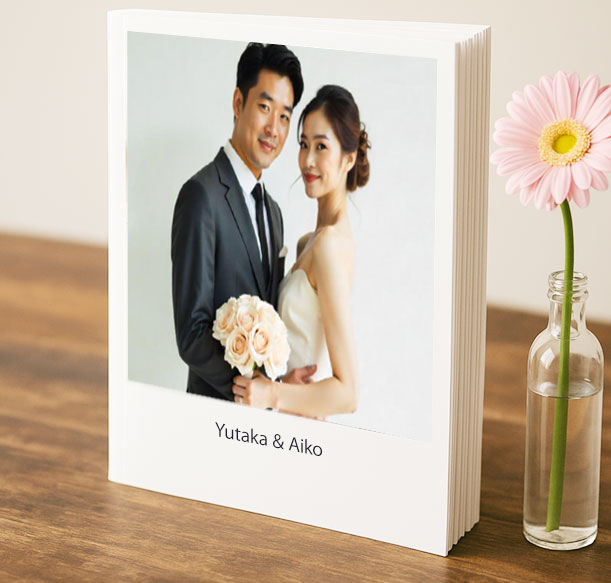 Personalised hardcover photo book of a family