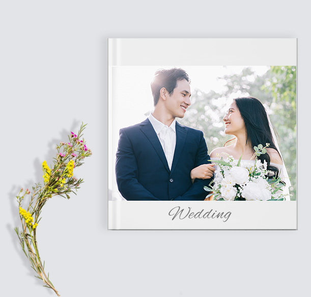 Personalised hardcover photo book of a family