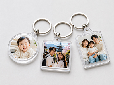 Custom photo keychain of family 