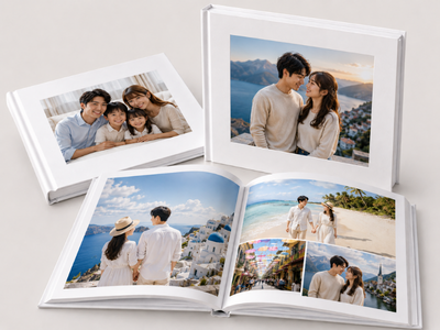 Hard cover photo books in Yokohama, Japan