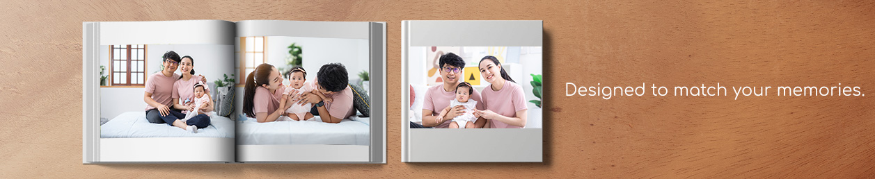 Mother and baby photobook design – custom softcover photo album Japan
