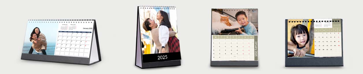 Personalized life calendar with your photos, online desk calendar for 2025.