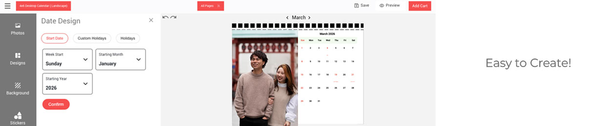 Baby-themed A3 landscape wall calendar for 2025 - japan calendar 2025