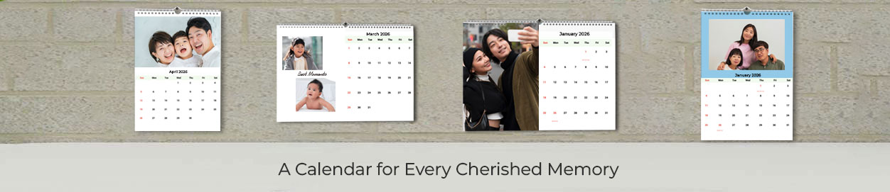 Custom calendar design with scenic photos for Japan - japanese calendar