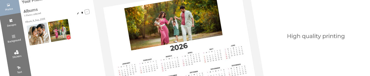 Each Month Personalised Poster Calendar