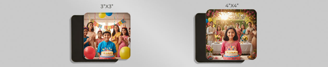 Customised flexi gloss photo magnet front and back rectangular design India