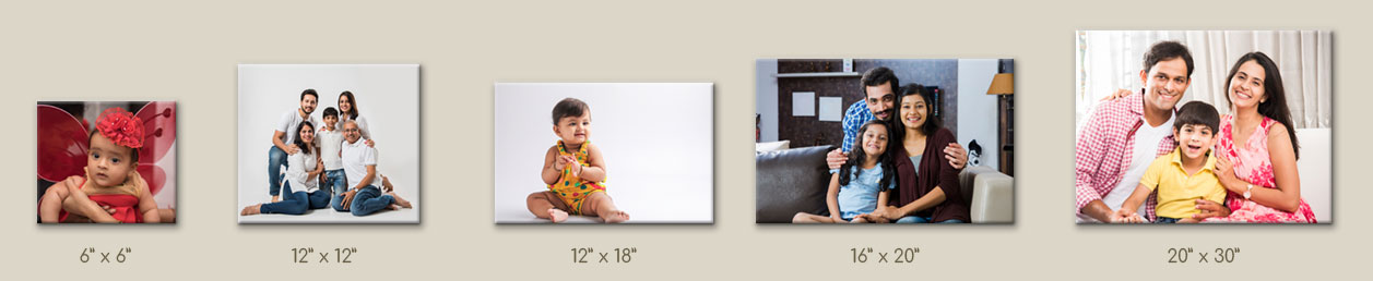 Customize canvas prints in India to fit any size