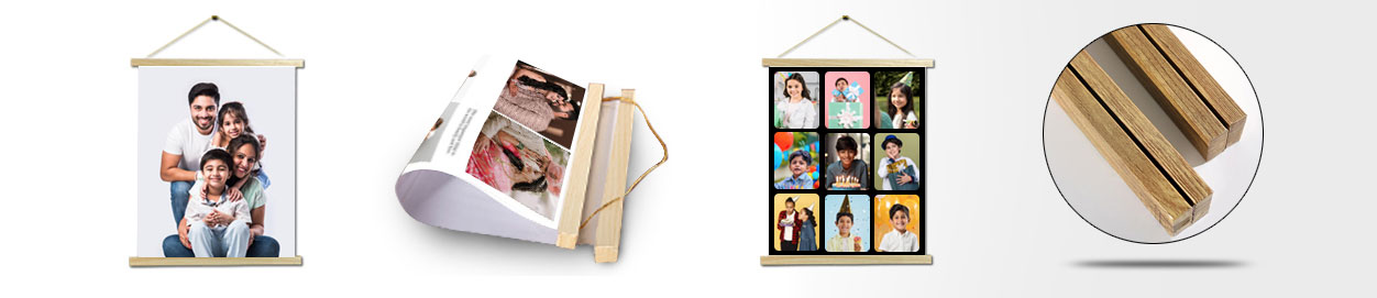 Customised fridge magnets featuring Instagram photos on a pink background, perfect for displaying memories