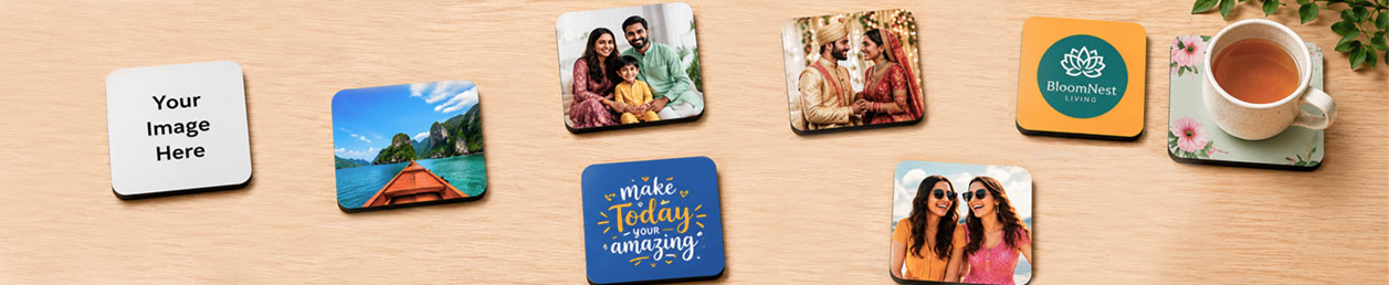 Customised fridge magnets featuring Instagram photos on a pink background, perfect for displaying memories