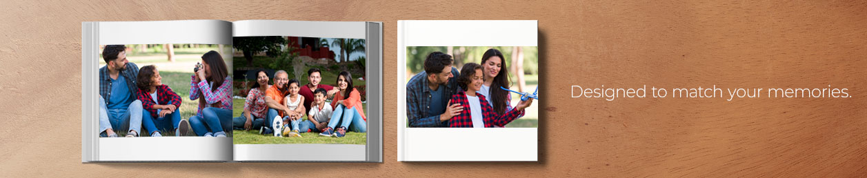 Soft photo book with family travel memories, lightweight and easy to carry on trips
