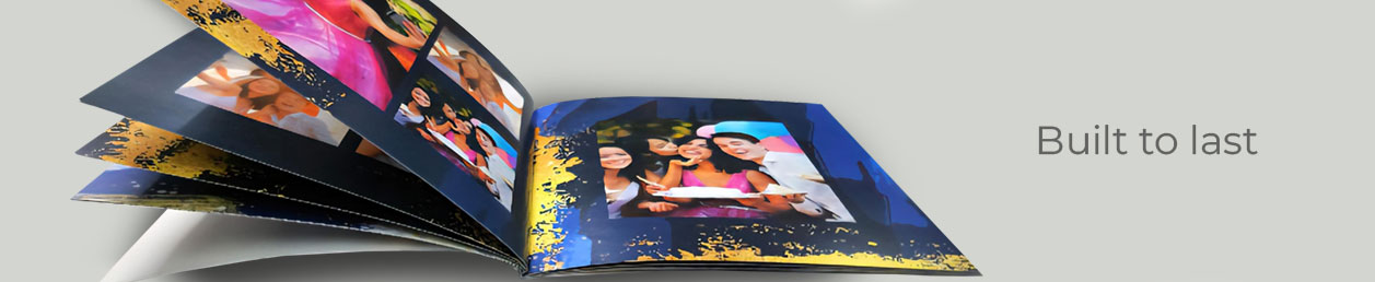 Digital soft cover photo book for birthday and travel moments, easy sharing option