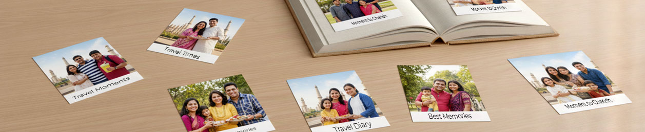 Customised fridge magnets featuring Instagram photos on a pink background, perfect for displaying memories