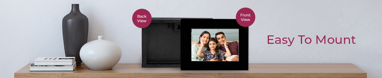 Conveniently customizable table photo frame for easy personalization and ordering