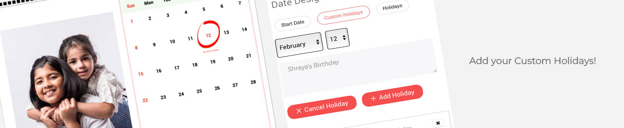 Customized wall calendar 2025-2026 with vibrant designs, perfect for Mumbai home decor