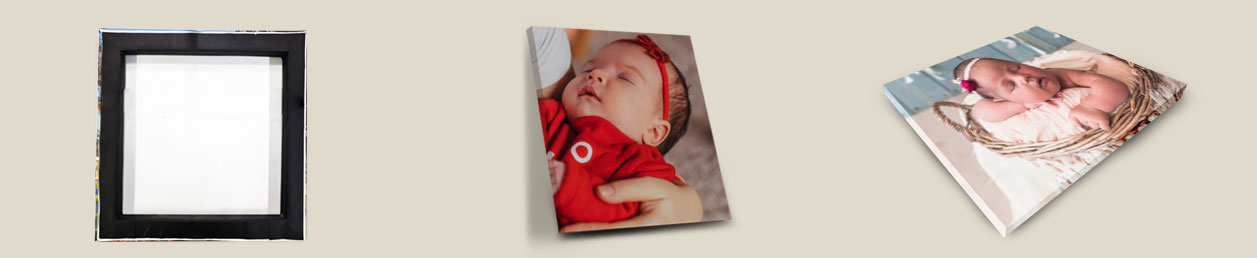 Personalised photo magnets arranged in a visually appealing layout, showcasing various family memories and occasions.