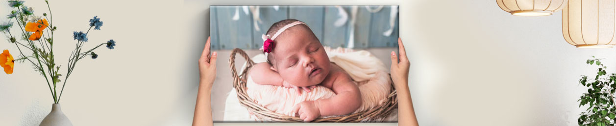 Icons for uploading, cropping, customising, and checking out for creating your perfect fridge magnet online