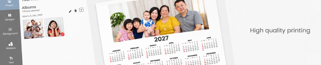Each Month Personalised Poster Calendar
