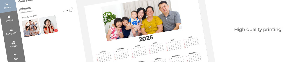 Each Month Personalised Poster Calendar