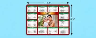 Couple's photo on a customised wall calendar for 2027, perfect for home decor - calendar printing.