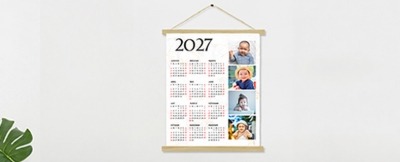 Couple's photo on a customised wall calendar for 2027, perfect for home decor - calendar printing.