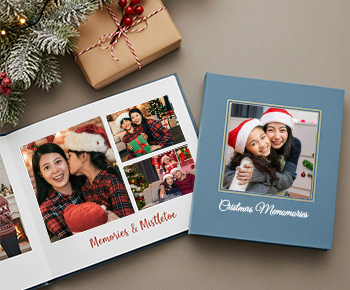Photo Book with Family Christmas Pictures Personalized Christmas gift ideas for families in Singapore