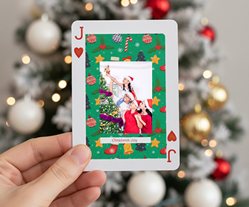 Playing Cards with Holiday Photos Creative Christmas gift ideas for family and teams
