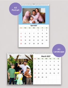 Personalised photo wall calendar UAE - 50% off