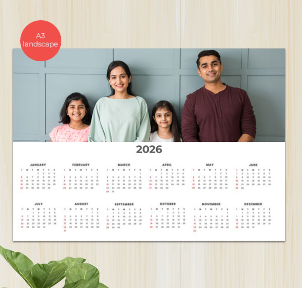 Customised  Family Poster Calendar Printing Online
