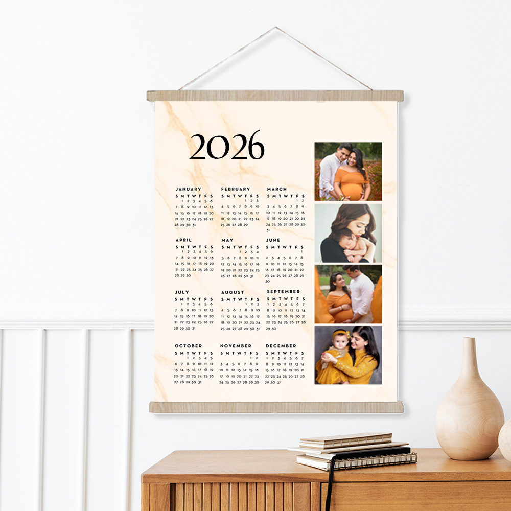 Baby shower pictures wall hanging calendars