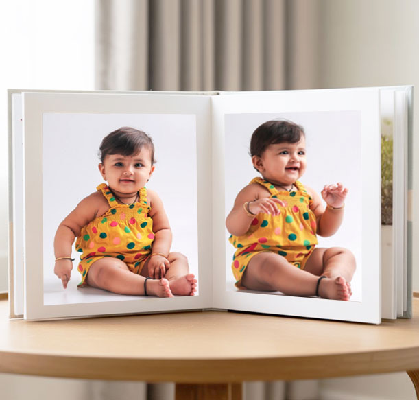 Kids' birthday photo album with a cheerful celebratory design, ideal for 1st birthday gifts.