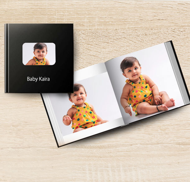 Baby first birthday hardcover photo book