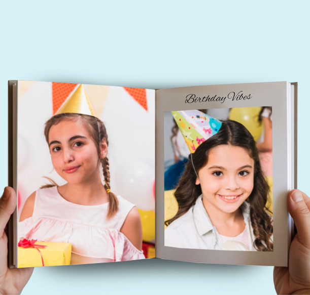 Soft cover photo book for travel memories and family gatherings, high-quality printing