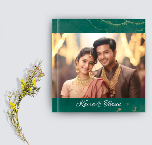 Haldi ceremony marriage photo album with custom designs