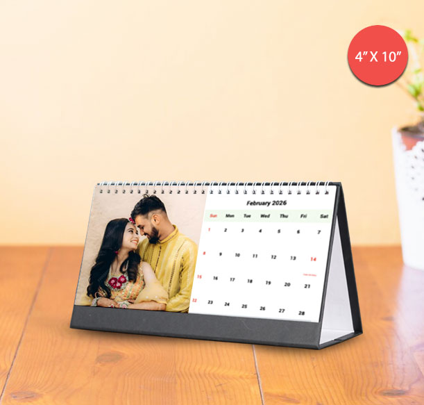 Mom and daughter personalised desk calendar 2025–2026 – custom photo calendar India