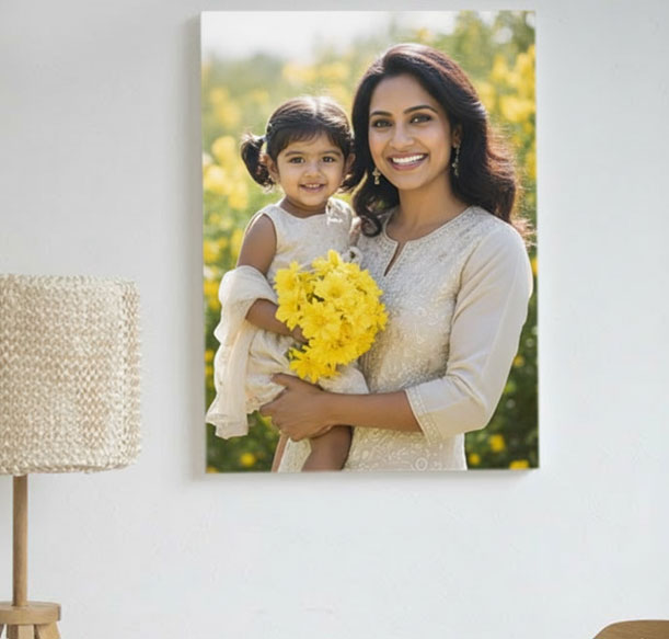 Romantic couple canvas photo prints to celebrate your love
