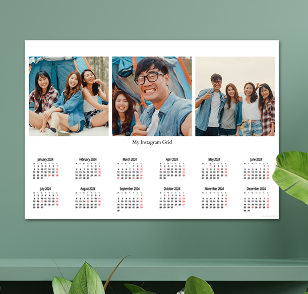 Custom Photo Poster Calendar Online Printing @$2.67-Photojaanic