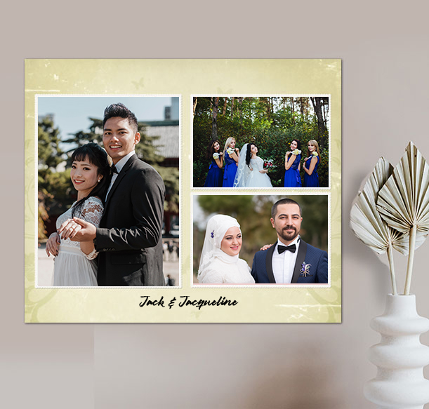 Premium print photo collage with multiple layout options to showcase your cherished photos