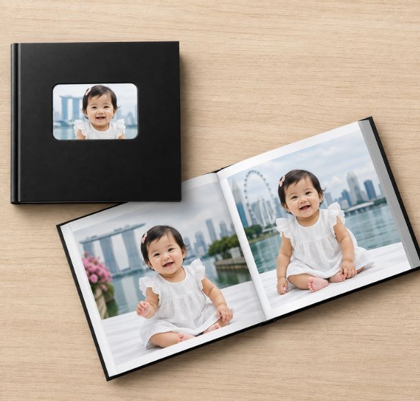Baby first birthday hardcover photo book