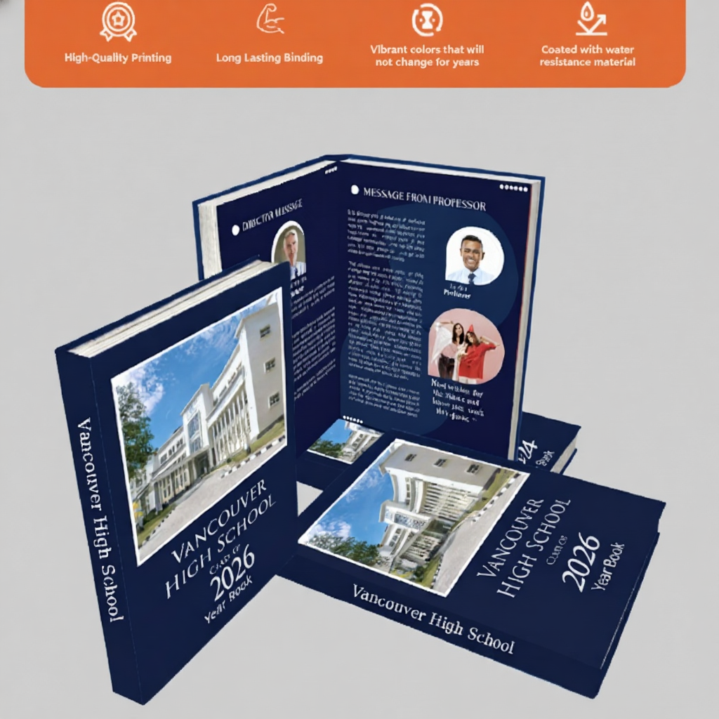 Premium quality of school and college yearbook printing