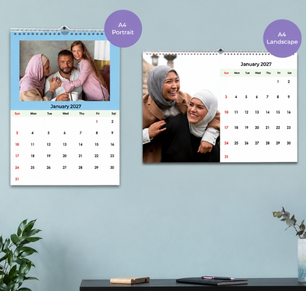 Couple personalised wall calendar 2024 in UAE