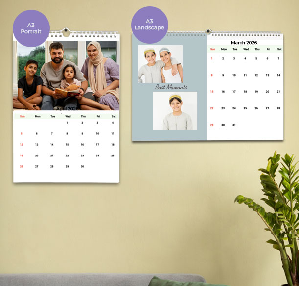 Custom wall calendar 2024 for Family in Dubai